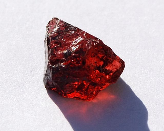 raw red garnet