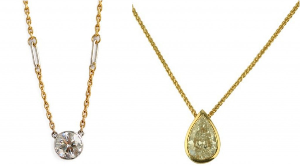 Diamond pendant necklaces from Gemme Couture