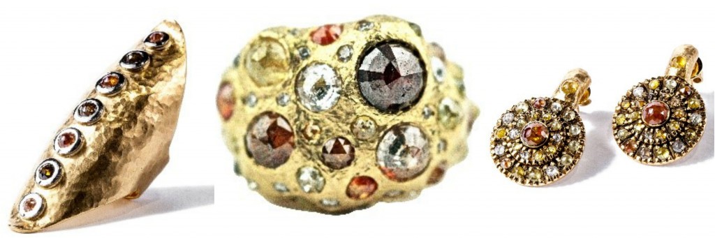 Diamonds in the Rough Collection from Gemme Couture made of multi-colored diamonds