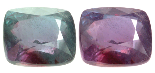 Smithsonian Alexandrite, red and green in color