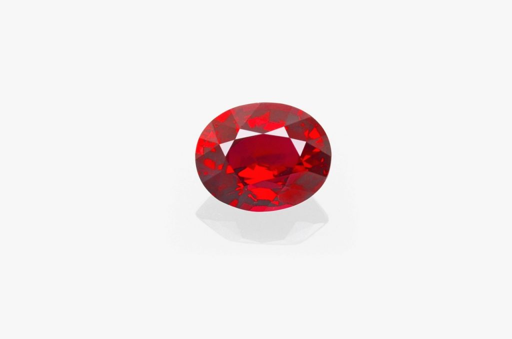 Unheated 5ct ruby from Mokog exhibiting an outstanding color and purity
